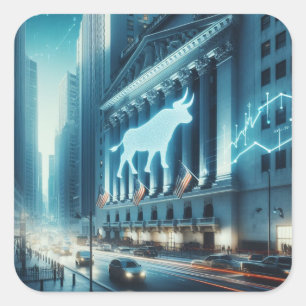 Adesivo Quadrado Stock Trading Sticker