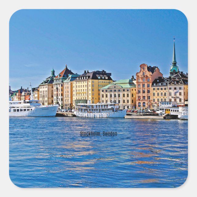 Adesivo Quadrado Stockholm, Sweden (Frente)