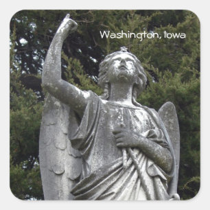 Adesivo Quadrado Stone Angel, Washington, Iowa