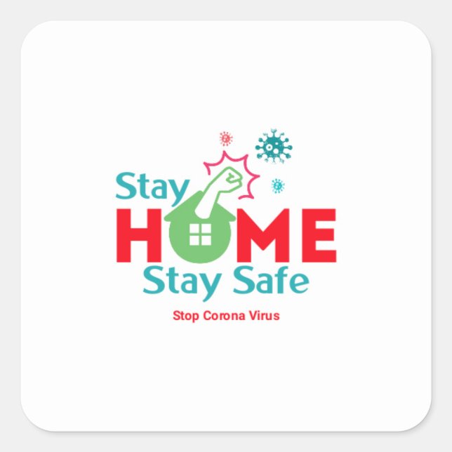 Adesivo Quadrado Stop Corona (Frente)