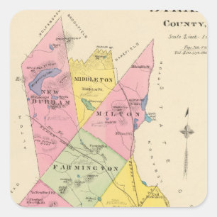 Adesivo Quadrado Strafford County, NH