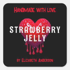 Adesivo Quadrado Strawberry Jelly