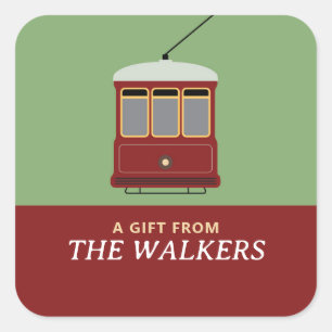 ADESIVO QUADRADO STREETCAR (VERMELHO)