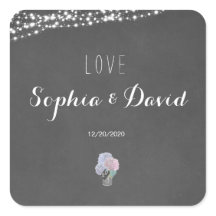 String Lights Mason Jar Chalkboard Weding