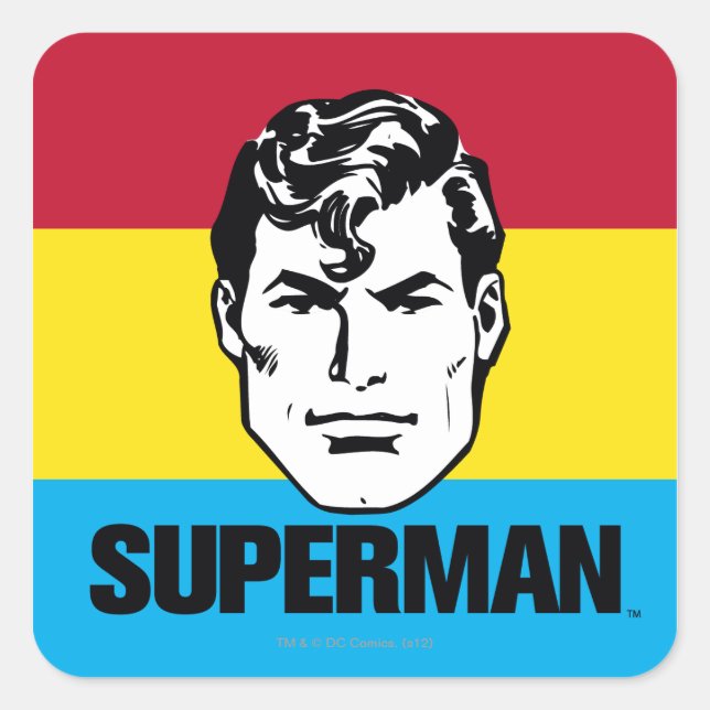 Adesivo Quadrado Stripe Boy - Super-Homem (Frente)