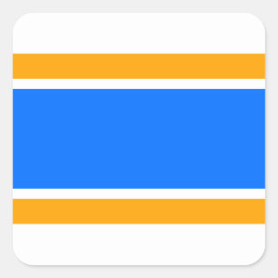Adesivo Quadrado Stripes de Corrida Amarelo Amarelo-Azul-Atlítico
