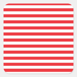 Adesivo Quadrado Stripes Vermelhas e Brancas