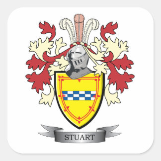 Adesivo Quadrado Stuart Family Crest Casaco de Armas