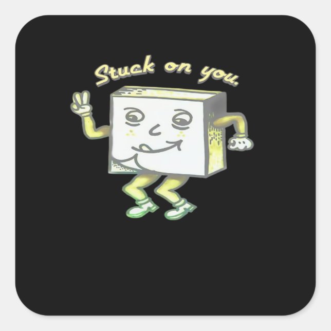 Adesivo Quadrado Stuck On You Post It Minimal Modern Style  (Frente)