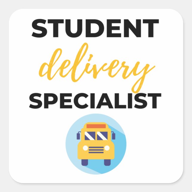Adesivo Quadrado Student Delivery Specialist bl (Frente)