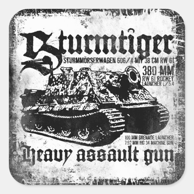 Adesivo Quadrado Sturmtiger (Frente)