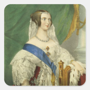 Adesivo Quadrado Sua majestade mais gracioso, rainha Victoria