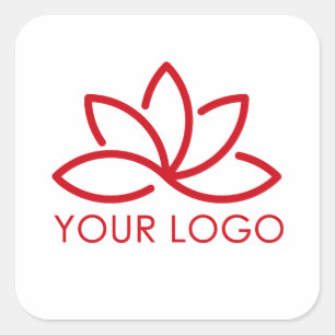 Adesivo Quadrado Sua marca de logotipo e identidade