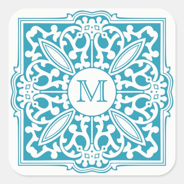 Adesivo Quadrado SUA MONOGRAM em quadros decorativos com autocolant (Frente)