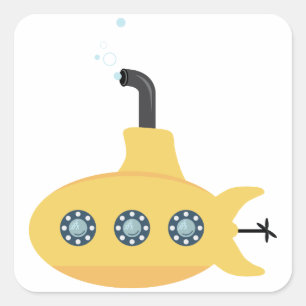 Adesivo Quadrado Submarino Amarelo