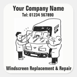 Adesivo Quadrado Substituição do para-brisas e reparos do para-bris