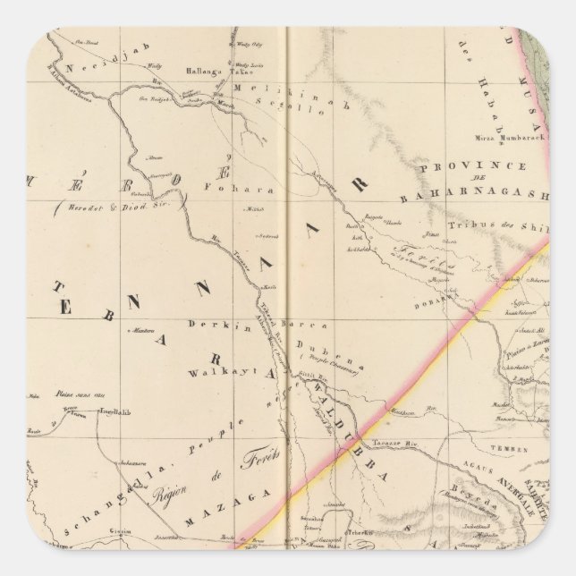 Adesivo Quadrado Sudão, Etiópia (Frente)