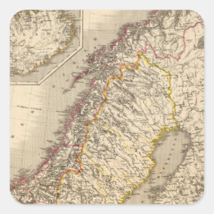 Adesivo Quadrado Suecia e Noruega 5