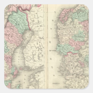 Adesivo Quadrado Suecia, Noruega, e Dinamarca 2