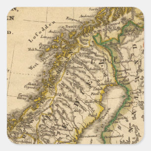 Adesivo Quadrado Suecia, Noruega e Finlândia