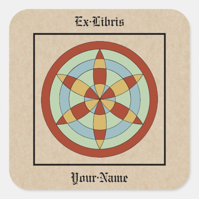 Adesivo Quadrado Suffolk Hexafoil Witch Mark Bookplate (Frente)