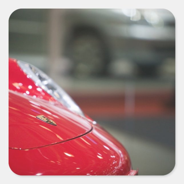 Adesivo Quadrado SUIÇA, GENEBRA: 75.º Ano de Genebra Auto 2 (Frente)