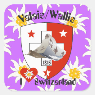 Adesivo Quadrado Suíça Suisse Svizzera Svizra Switzerland Kleber