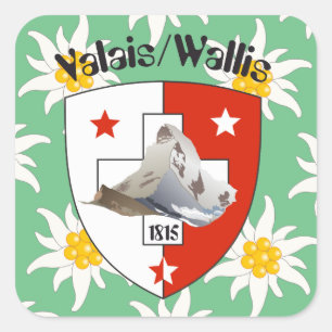 Adesivo Quadrado Suíça Suisse Svizzera Svizra Switzerland Kleber