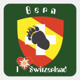 Adesivo Quadrado Suíça Suisse Svizzera Svizra Switzerland Kleber