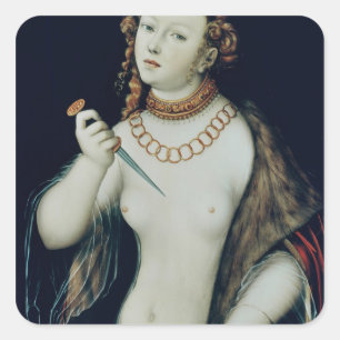 Adesivo Quadrado Suicídio de Lucretia, 1538