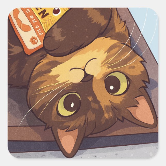 Adesivo Quadrado Suki Loves Ramen Noodles (Frente)