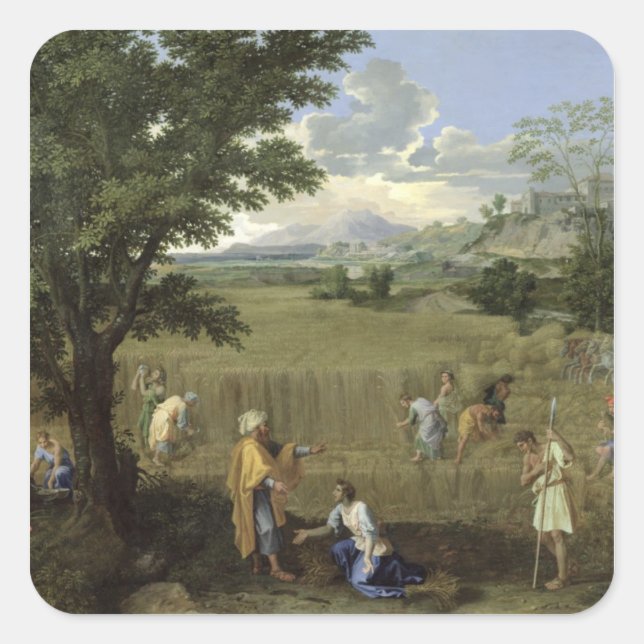 Adesivo Quadrado Summer, Ruth e Boaz, 1660-64 (Frente)