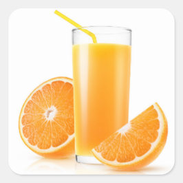 Adesivo Quadrado Sumo de laranja