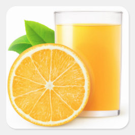 Adesivo Quadrado Sumo de laranja