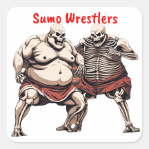 Sumo Skeleton Wrestlers Em Ação