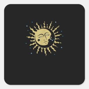 Adesivo Quadrado Sun Moon com anestesia Whimsigoth de bruxa dos ano