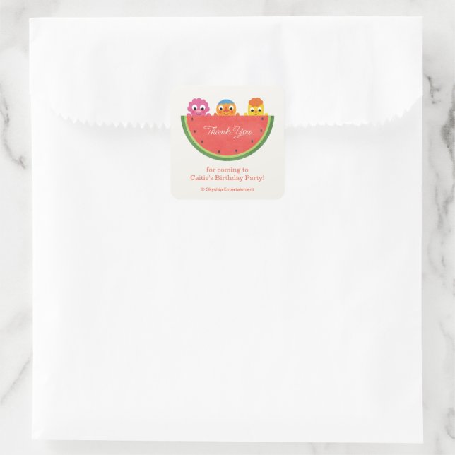 Adesivo Quadrado Super Simples | Partido Noodle & Pals Watermelon (Bolsa)