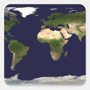 Adesivo Quadrado Superfície da terra, água pouco profunda, e