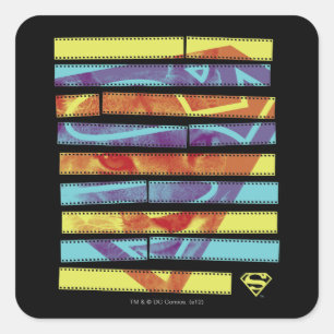 Adesivo Quadrado Supergirl Filmstrip