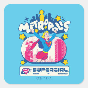 Adesivo Quadrado Supergirl Super Pop Mulher do Amanhã