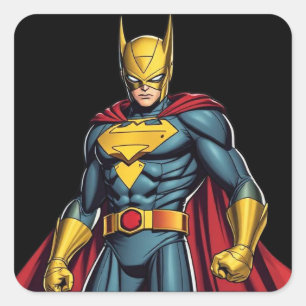 Adesivo Quadrado SuperHeroes
