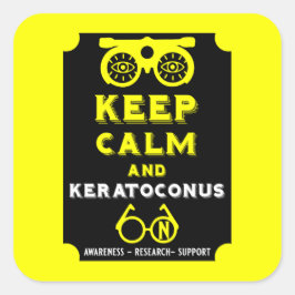 Adesivo Quadrado Suporte E Consciência De Keratoconus