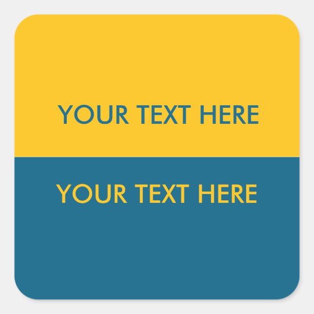 Adesivo Quadrado Suporte personalizado para a Ucrânia (Frente)