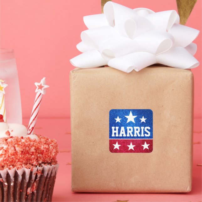 Adesivo Quadrado Support Kamala Harris 2024 Progress and Unity (Festa)