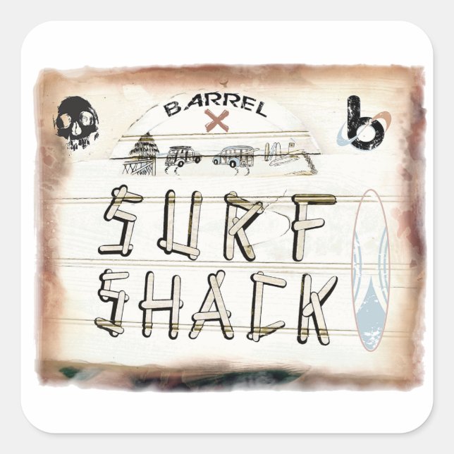 Adesivo Quadrado surf bX, barril X (Frente)