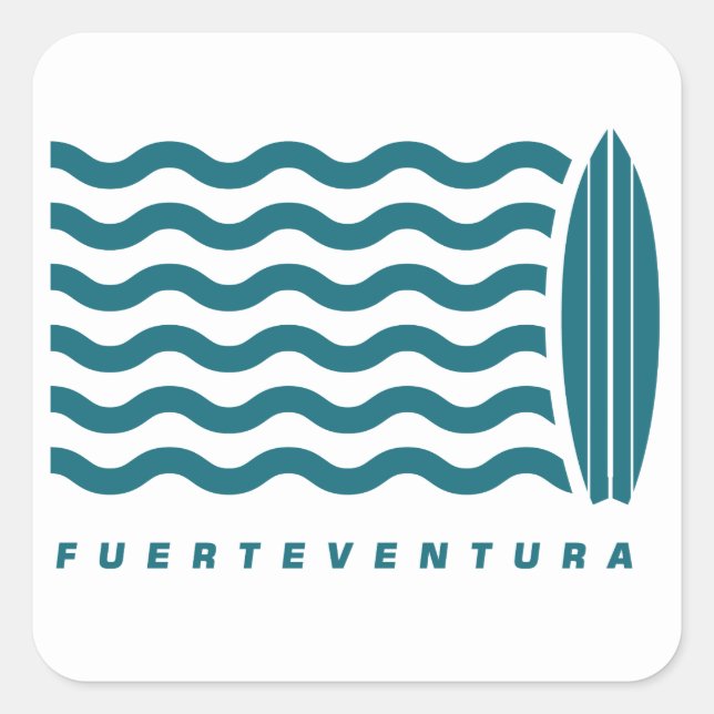 Adesivo Quadrado Surf Fuerteventura (Frente)