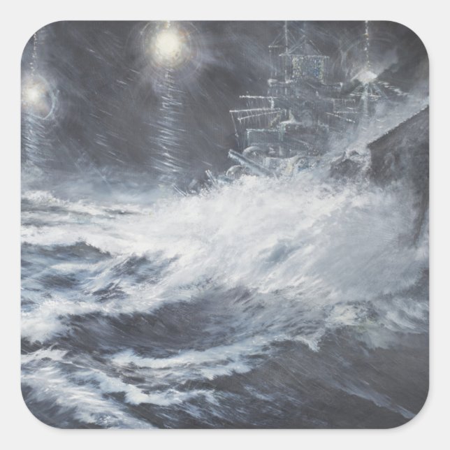 Adesivo Quadrado Surpresa por Starshell Scharnhorst Batalha de (Frente)