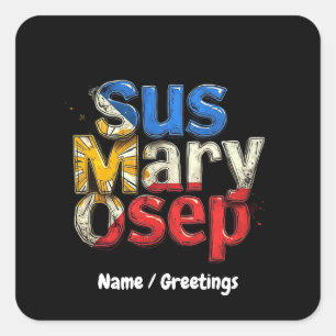 Adesivo Quadrado Sus Mary Osep Filipino Pride Personalizável