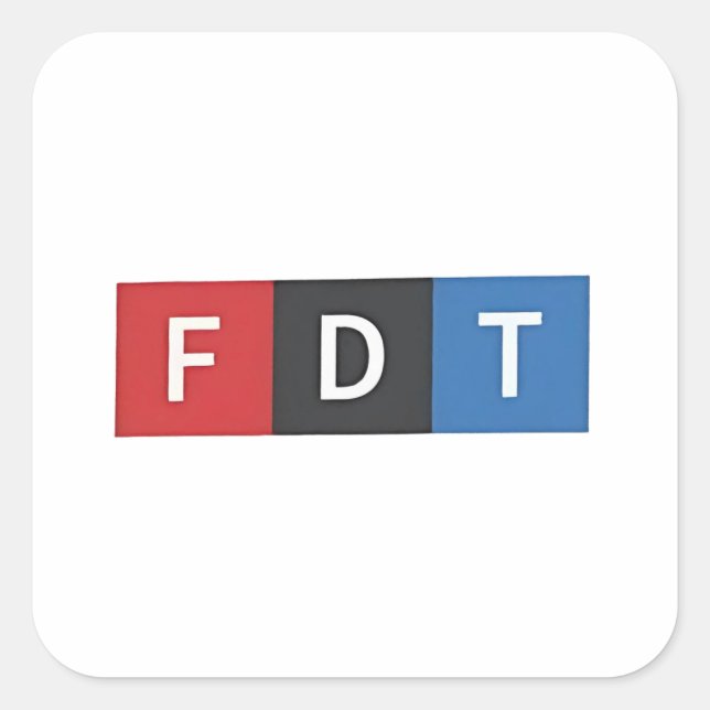 Adesivo Quadrado Sutil Anti-Trump FDT Anti-Maga Democratas (Frente)