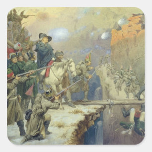 Adesivo Quadrado Suvorov que cruza a ponte do diabo em 1799, 1880
